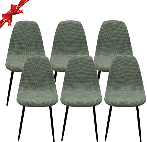 Jaotto Stuhlhussen 6er Set Strech, Esszimmerstühle Bezug Universal Waschbar Abnehmbare,Elegante Stuhlbezug Stuhlabdeckung Antirutsch, Küchenstühle für Büro Esszimmer Wohnzimmer,Diagonal Türkis