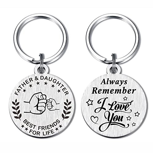FALOGI Porte-clés pour papa, anniversaire, je t'aime papa, Dad & Daughter