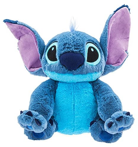 Disney Store Peluche Mediano de Stitch, Altura: 38 cm, Peluche con una Textura Afelpada y Detalles Bordados, Sus Orejas Son Flexibles y caídas, para Todas Las Edades