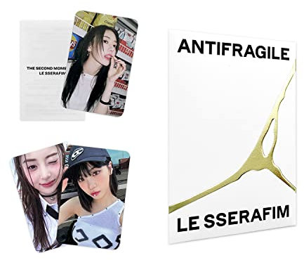 LE SSERAFIM - 2nd Mini Album [ANTIFRAGILE] (Weverse Albums ver.) Card Holder + Photocard + QR Card + User Guide + 2 Pin Button Badges + 4 Extra Photocards