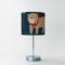 Abat-jour de table pour filles et garçons - Motif animaux de la forêt - Bleu marine - 18 x 21 cm