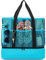 UYLIA Tote Bolsa Playa de Malla Grande Familiar Mujer Hermosa y Duradera Bolsa Termica Playa con Cremallera Bolso para Playa Viaje Compras Camping Vacaciones Juguetes (Azul-eu)