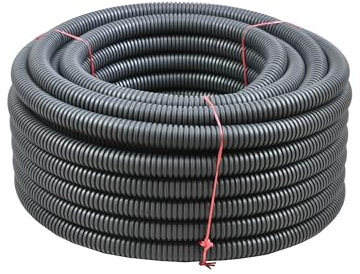 Wellrohr UV-Beständig, Länge: 10 m, Durchmesser Ø 19mm innen, Ungeschlitzt, Härtedruck 750N, Leerrohr für erdkabel, Kabelschutz, Schutzrohr für Elektroinstallation