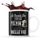 Tasse Bouledogue Anglais Je travaille dur Prénom Nom Personnalisable | Mug Café Thé Idée Cadeau Personnalisé Homme Femme Original pour propriétaire de chien