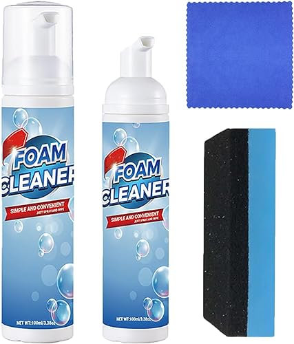 Mehrzweck-Reinigungsschaum, Blasenreiniger, Schaum-Spray, schäumender Schweröl-Fleckenreiniger für Badezimmer und Küche, leistungsstarker Fleckenentferner, schweres Öl-Spülschaum, 100 ml (1 Stück)