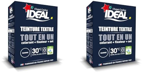Ideal Teinture Textile Tout en un 230 g Bleu Marine (Lot de 2)