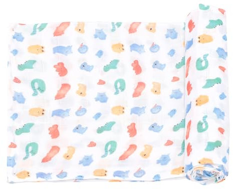 Ellepi Coperta neonato mussola cotone bambù lettino culla (Cielo)