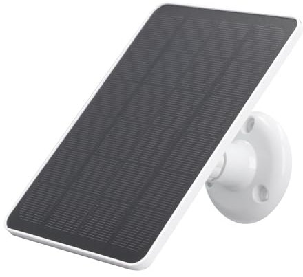 Panneau Solaire 10 W pour Caméra de sécurité, Chargeur de Panneau Solaire pour Pro 3/Pro 4/ Pro 5S/ Ultra/Ultra 2/ Go 2/caméras à Projecteur, étanche IP65 (WHITE)