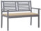 Gecheer 2-Sitzer Gartenbank mit Auflage Parkbank Holzbank Außenbank Outdoor Bank Terassenbank Bananenbank Gartenmöbel Terrassenbank Balkonbank Sitzbank 120 x 60 x 89 cm (B x T x H) Massives