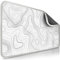 Sidorenko Tappetino per mouse da gaming, XXL, bianco, grande, 350 x 260 mm, antiscivolo, per gaming e ufficio, bordi senza frange, grande pad preciso e durevole, maxlvl