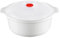 Microwave Bowl With Lid Heating Dish Noodle Bowl Storage Plate Soup Bowl With Handle Easy To Store Microwave Cookware Kitchen College Dorm Food Cooker Portable Car (White, One Size)