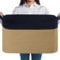 JOJOSEE Large Storage Basket, Blanket Basket for Clothes Bedding, Woven Storage Baskets, Toy Storage for Kids, Rope Basket for Living Room, Nursery, Bedroom 55x38x30 cm (Black&Jute, 1 Pack)
