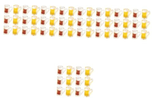UKCOCO 100pièces Mini Chopes à Bière Décoratives Accessoires Photo pour Mini Maison Et Chopes Jaunes Marron
