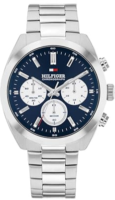 Tommy Hilfiger Chronograph Quarz Uhr für Herren mit Edelstahlarmband oder Lederarmband