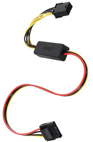 FUUGlan 8-poliges auf 4-poliges Festplatten-Netzteilkabel, 12 V auf 5 V, Festplattenkabel, Step-Down-Spannungen, Reglerkabel, Ersatz, flexibler Stromanschluss