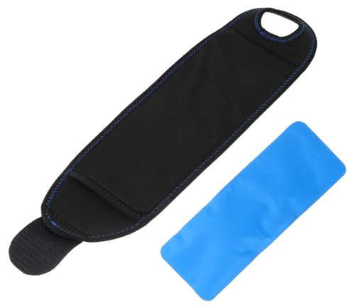2 Stück Gel Kühlpackung für Handgelenk und Knie Schwarz | Atmungsaktives Verbundnylon, Bleibt Eingefroren Flexibel, für Sportverletzungen und Erste Hilfe