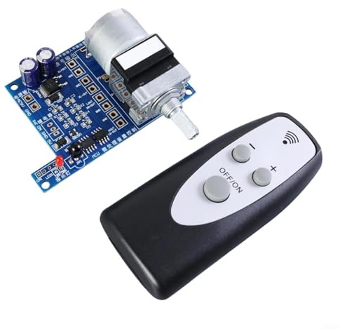 Lautstärkereglerplatine mit Fernbedienung, 50 K/100 K Potentiometer für DIY-Audio-Vorverstärker, AC 12 V-220 V Eingang, 8 cm x 5,1 cm Leiterplatte (kein Potenzial)