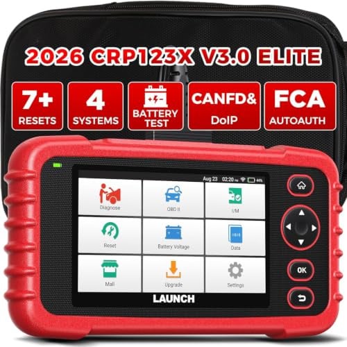 LAUNCH CRP123X V3.0 64G Scanner OBD2 Diagnostica Multimarca | Reset EPB, FAP, olio, SAS, BMS, TPMS. Test batteria. Lettura VIN Auto. Aggiornamenti gratuiti a vita.