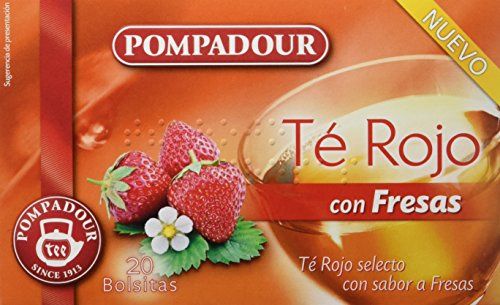 Pompadour Té Rojo con Fresas - Pack de 5 x 20 Bolsitas
