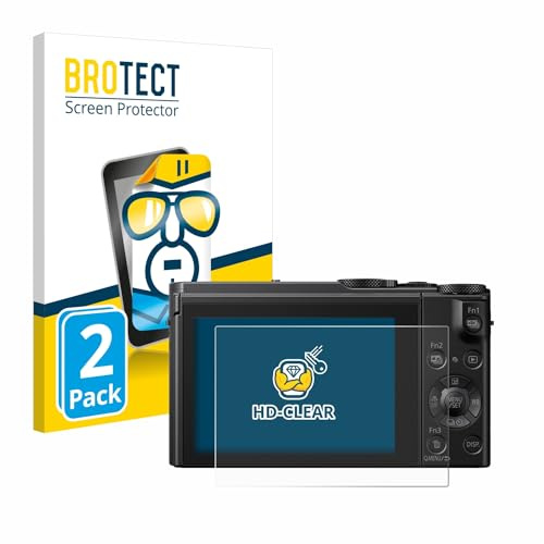 BROTECT Schutzfolie für Panasonic Lumix DMC-LX15 | 2 Stück Transparenter Displayschutz Made in Germany Klare Displayschutz-Folie Clear Einfache Montage Case-Friendly