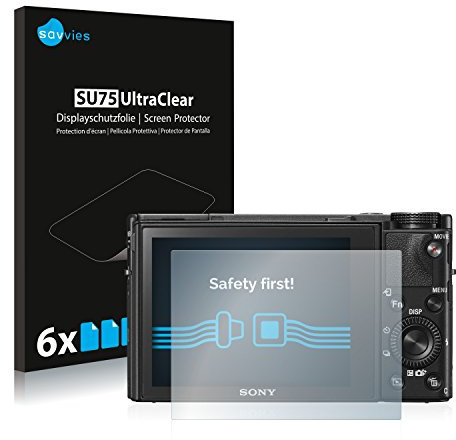 Savvies 6 Pack Screen Protector compatible with Sony Cyber-Shot DSC-RX100 V Protection Film Clear