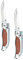 Semptec Urban Survival Technology Messer mit Feuerstein: 2er-Set Taschenmesser mit 8-cm-Klinge und Magnesium-Feuerstab (Taschenmesser mit Feuerstein, Survival Messer mit Feuerstein)