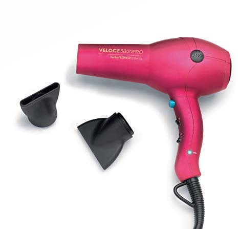 Diva Edit Veloce 3800 Pro Föhn - Haartrockner - 4 Hitze- und 2 Gebläsestufen - Cold Shot - 3m langes Kabel, pink