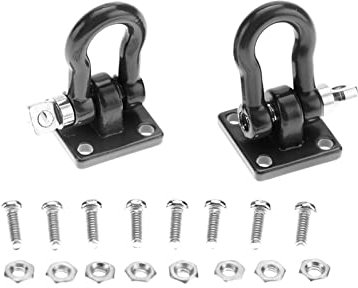 Dilwe RC Trailer Buckle, 2 Stück RC Shackle Lock Catch Zubehör für RC Climbing Crawler(Schwarz)