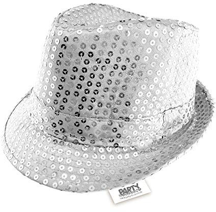 PARTY DISCOUNT Fliege mit Pailletten, Silber