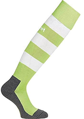 uhlsport Herren Team Pro Essential Stripe Socken, Flash grün/Weiß, 45-47