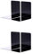 Maul 3506290 Buchstützen aus Metall, 4 Stück, 14x12x14 cm, Schwarz (schwarz | 2er Pack)
