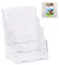 Relaxdays 10 x Prospekthalter A4 / DIN Lang, 3 Etagen, Acryl, Flyer Aufsteller Tisch & Wand, HBT: 33x24,5x20cm, transparent