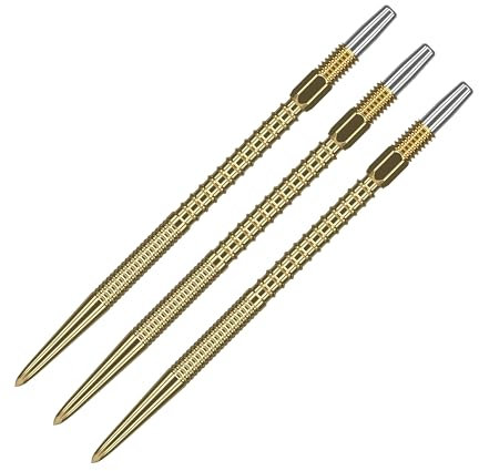 Target Darts Swiss Points, Fire Swiss Point Dartspitzen (3er Pack Spitzen) 26MM, Gold | Change Dartspitzen, Profi Dart Zubehör