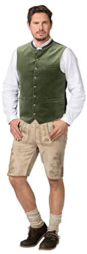 Stockerpoint Herren Lorenzo1 Trachtenweste, Moosgrün, 52