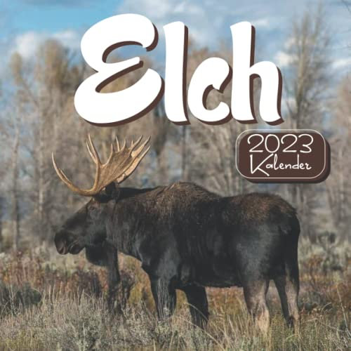 Elch Kalender 2023: 12-Monats-Kalender von Jan 2023 bis Dez 2023. Platz für Notizen. Es ist ein perfektes Geschenk für einen geliebten Menschen