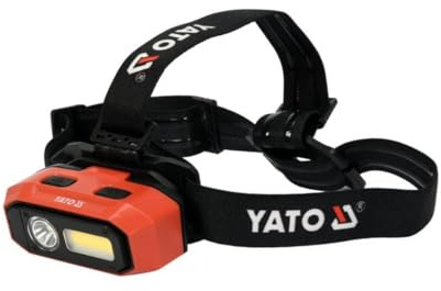 YATO YT-08594 Stirnlampe Kopflampe Akku ABS (Acrylnitril-Butadien-Styrol-Copolymerisat) Aluminium 129g