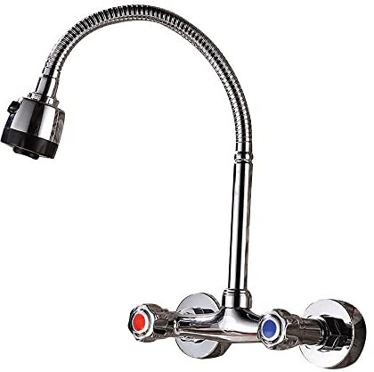 Inchant 360 Rotatif Cuisine Bar Salle De Bains Robinet D'éVier Simple Eau Froide Cou Flexible Salle De Lavage Jardin ExtéRieur Robinet D'Application Robinets