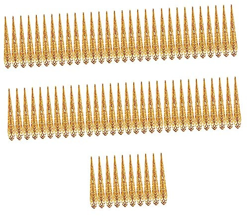 FRCOLOR 70 Stk Fingernagel-set Nagelkrallen Kostüm Queen-kostüm-finger Nagelzubehör Für Bauchtanz Halloween-fingerverlängerungen Goldene Nagelklauenspitzen Eisen Ägypten Palast Mann