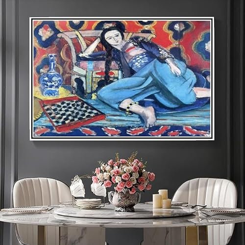 Odalisque mit einem türkischen Stuhl, Gemälde von Henri Matisse, Diamant-Malerei-Kits für Erwachsene, Diamantkunst, 5D-Malerei mit Diamanten, DIY-Malset, Malen nach Zahlen, Geburtstagsgeschenke
