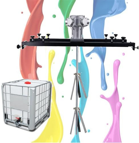 SKIHOT IBC-Farbmischer,Pneumatischer Konsolenmischer,Kommerzielle 1-Tonnen-Farbrührmaschine Mit Stützaufhänger,Farbmischausrüstung, Für Tintenlöser-Rührwerk