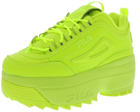 Fila Disruptor II Wedge Damenschuhe, Größe 45, Farbe: Neongrün, neon green, 43 EU