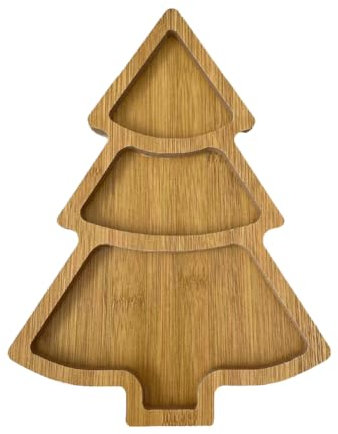 Fiorky Candy Snack Dessert Serving Dish Christmas Tree Tray Plate Santa Tree Shape Plate for Food Appetizers Desserts Snacks