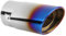 MOCNT Auto Auspuff Endrohr Edelstahl Auspuffblende Endrohr Schalldämpfer Auspuffrohr Universell Auspuffspitze Einzelne Auslass Auspuffendrohr Gerade Blau 63mm