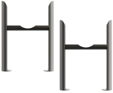 Warmehaus Traditional Cast Iron Radiator 4 Column Raw Metal Floor Mounting Legs 2PC/Set