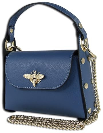 Toscanto Damen Umhängetasche Leder blau OTT817UF
