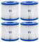 Tibimon Filter VI für Pool, 4 Stück Filterkartuschen VI für Pool Filter, Filter Cartridge VI für Miami, Vegas, Monaco, Flowclear Pool Filter Ersetzt die Originalkartusche 58323