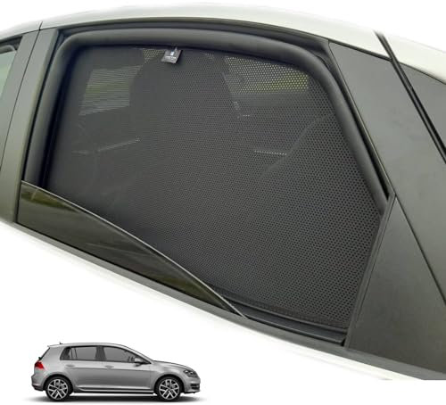 XTRM-CAR Sonnenschutz Blenden für VW Golf VII Hatchback 5 Türen ideal angepasst, UV-Schutz, Hitzereduktion (Komplettes Set)