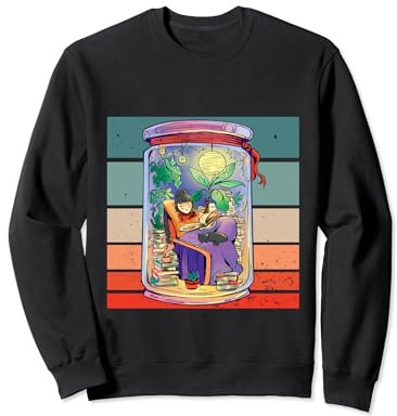 Libros Plantas Comodidad Lectura Gatos Taza Relajación Sudadera