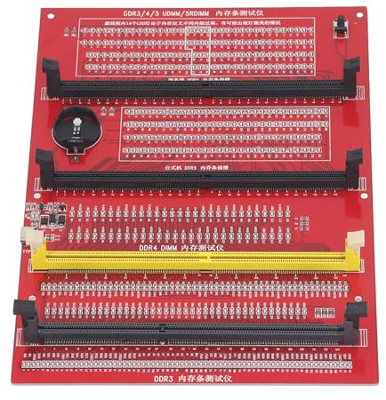 Analizzatore Diagnostico Memoria RAM, Scheda Tester Desktop DDR3 DDR4 DDR5UDMM DDR5RDIMM 4 in 1 con Luce, Test Facile Slot RAM Scheda Madre Computer