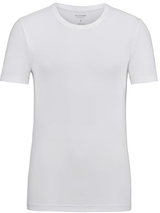 OLYMP Herren T-Shirt Rundhals Schlank 080312 | T-Shirt, Saum, Body Fit, 94% Baumwolle/6% Elasthan